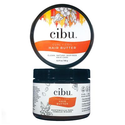 CIBU Curl Coil Hair Butter Nutrient-Rich Moisturizer for All Hair Types Anti-Frizz Formula with Shea Butter for Growth 6.5oz