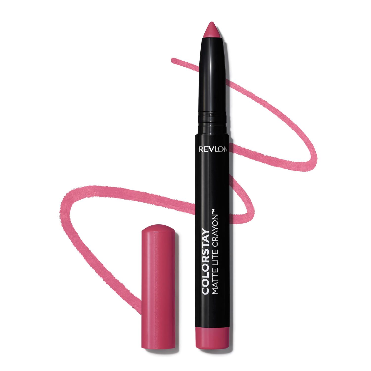 REVLON ColorStay Matte Lite Crayon Lipstick with Built-in Sharpener, Smudge-proof, Water-Resistant Non-Drying Lipcolor, 006 Lift Off, 0.049 oz