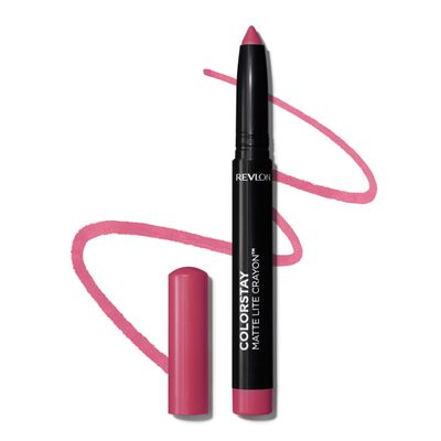 REVLON ColorStay Matte Lite Crayon Lipstick with Built-in Sharpener, Smudge-proof, Water-Resistant Non-Drying Lipcolor, 006 Lift Off, 0.049 oz