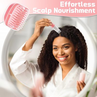 Silicone Scalp Massager and Hair Oil Applicator Bottle with Root Comb - Precision Scalp Oil Application and Relaxing Massage Tool, Ideal for Hair Care and Dyeing