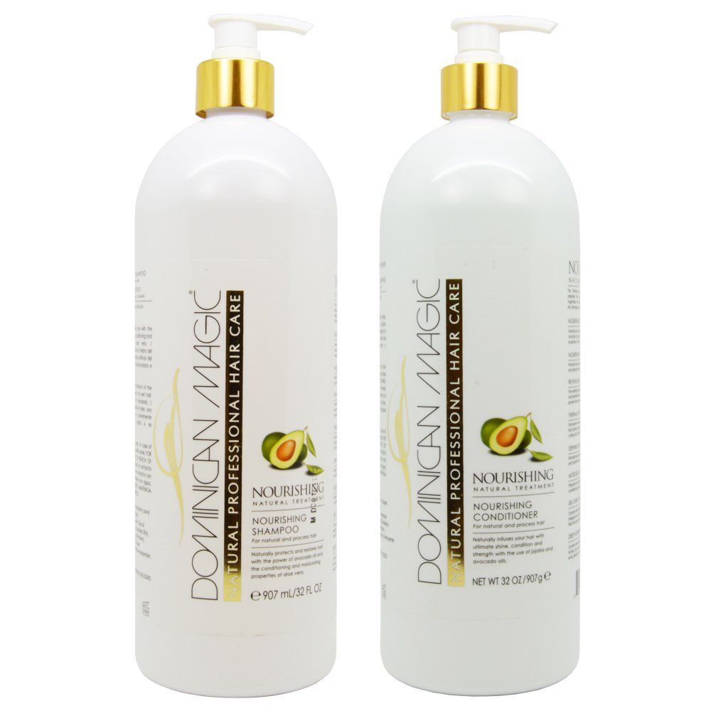 Dominican Magic Nourishing Shampoo Conditioner Duo Set with Avocado Oil and Aloe Vera Infused Moisturizing Shampoo and Hydrating Conditioner for Women Duo Set (16oz)