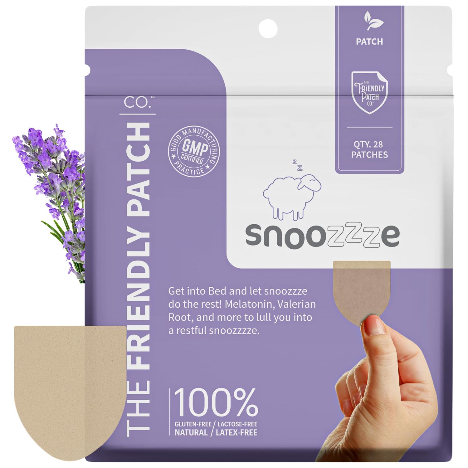 The Friendly Patch 28 Day Sleep Patches Snooze for Sleep Aid Support Natural Sleeping Aid with Melatonin 7mg and Magnesium