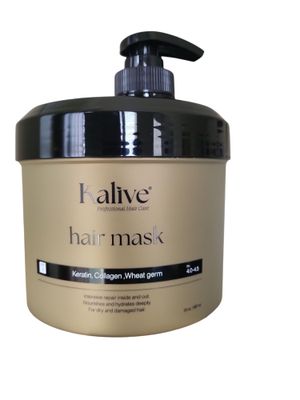 KALIVE Hair Mask 32 Oz Repairing Treatment. Deep moisturizing. Hair Care Products for Dry, Made with keratin, collagen and wheat germ.