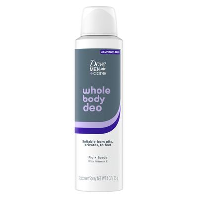 Dove MenCare Whole Body Deodorant Fig Suede For 72H Odor Protection from pits, privates, to feet 4 OZ