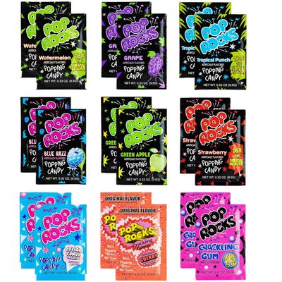 Pop Rocks Popping Candy Variety (18 Pack) 2 of Each Flavor