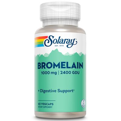 SOLARAY Bromelain Supplement, 1000mg 60 Count