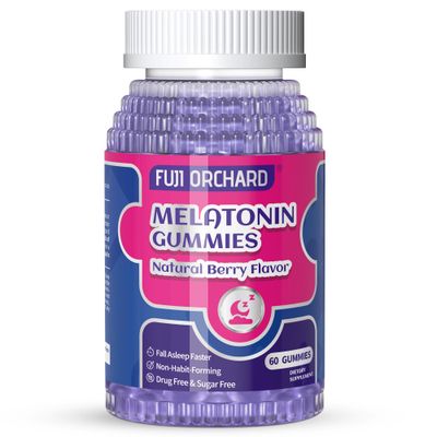 FUJI ORCHARD Melatonin Gummies 20mg Free Sugar Melatonin Gummies for Sleep Support Sleep Gummies for Adults with L-heanine 56 Vegan