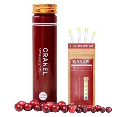 CRANEL Fast-Acting Cranberry Formula - Urinary Tract Gut Support - (1 Week Supply) Free pH Test Kit 3,000 Cranberries, No Sugar, Vegan, Clinically Proven