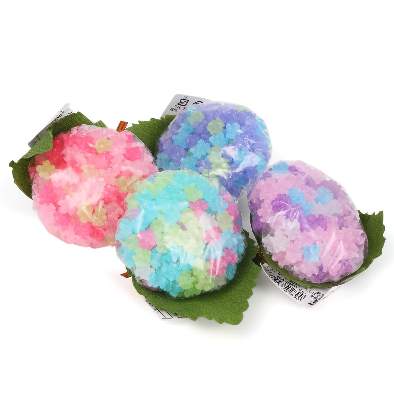 Konpeito Japanese Traditional Sugar Confections Set of 4 Assorted Colors Ajisai hydrangea Estala