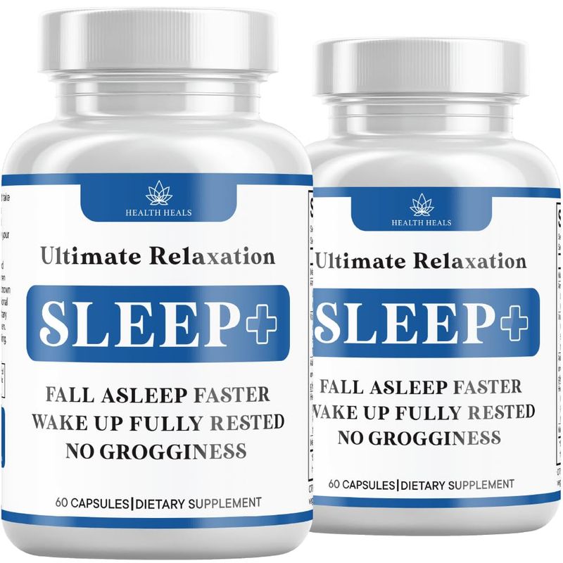 Relaxation Sleep Aid, Natural Non-Habit Forming, Sleep Supplement Developed to Support for Longer Better Sleep, Chamomile, Magnesium, Melatonin, Ashwagandha, GABA, Drug-Free (120 Count)