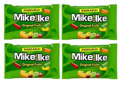 MIKE AND IKE. 3.5 oz Boxes - Pack of 4 Boxes - Delicious Classic Flavors - Tasty Fruity Chewy Candy - Perfect for Anytime and Anywhere