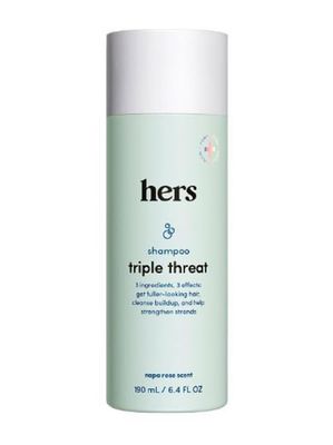 hers Triple Threat Shampoo for Women - Thickening, Moisturizing, Reduces Shedding - Color Safe Hair Loss Shampoo with Biotin - Napa Rose - 6.4 fl oz