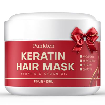 punkten Punken Keratin Hair Mask Deep Conditioner Hydrating Hair Mask For Dry Damaged Hair- Hair Treatment Mask Leaving Hair Smooth And Shiny For All Hair Type 250ML