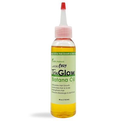 TheMore Crazy TruGlow 100 Pure Batana Oil 4oz for Hair Growth, Moisturizes Hair Scalp, Strengthens Hair, Scalp Treatment Split Ends Elimination, Overnight Hair Serum