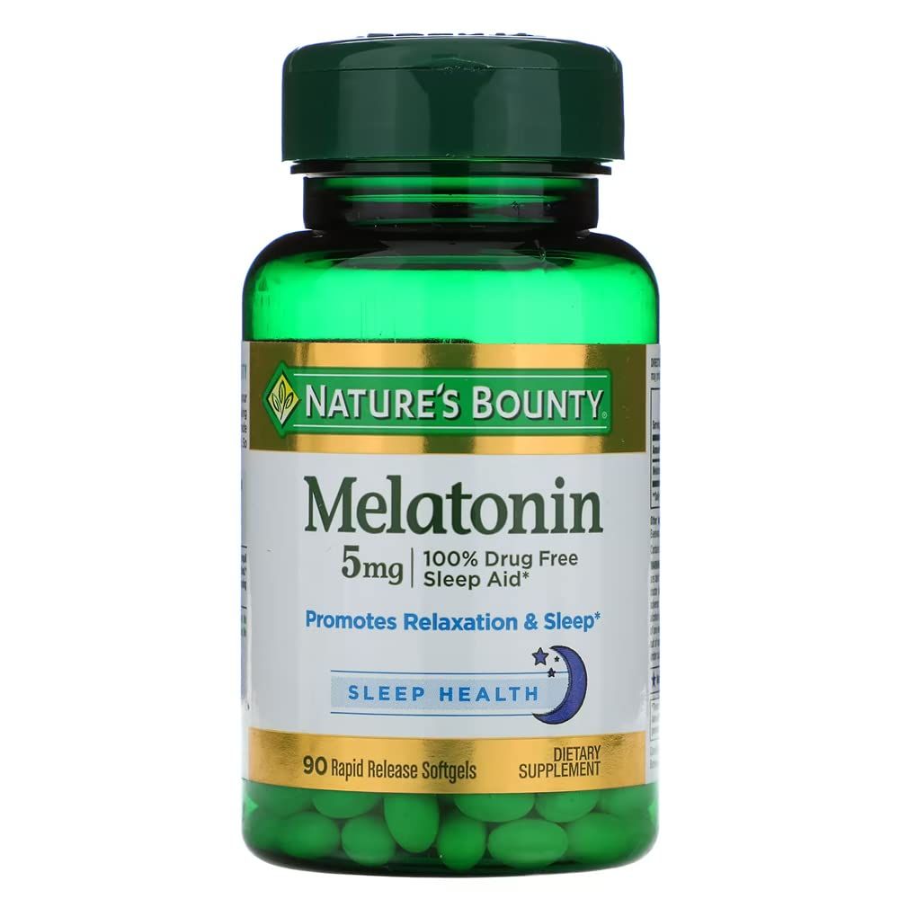 Nature&#39;s Bounty Super Strength Melatonin 5mg Softgels 90 ea