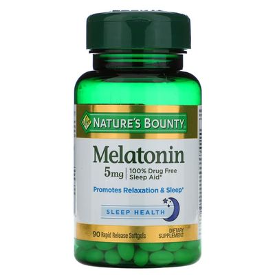 Nature&#39;s Bounty Super Strength Melatonin 5mg Softgels 90 ea