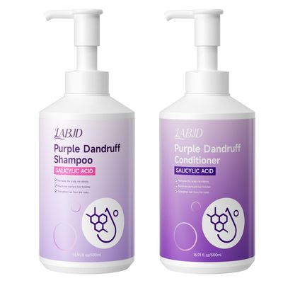 LABJD Dandruff Shampoo And Conditioner Set for Women Men,Deep Cleanser - Purple Dandruff and Dry Itchy Scalp - Therapeutic Grade - Helps Promote Hair Growth - Fl Oz