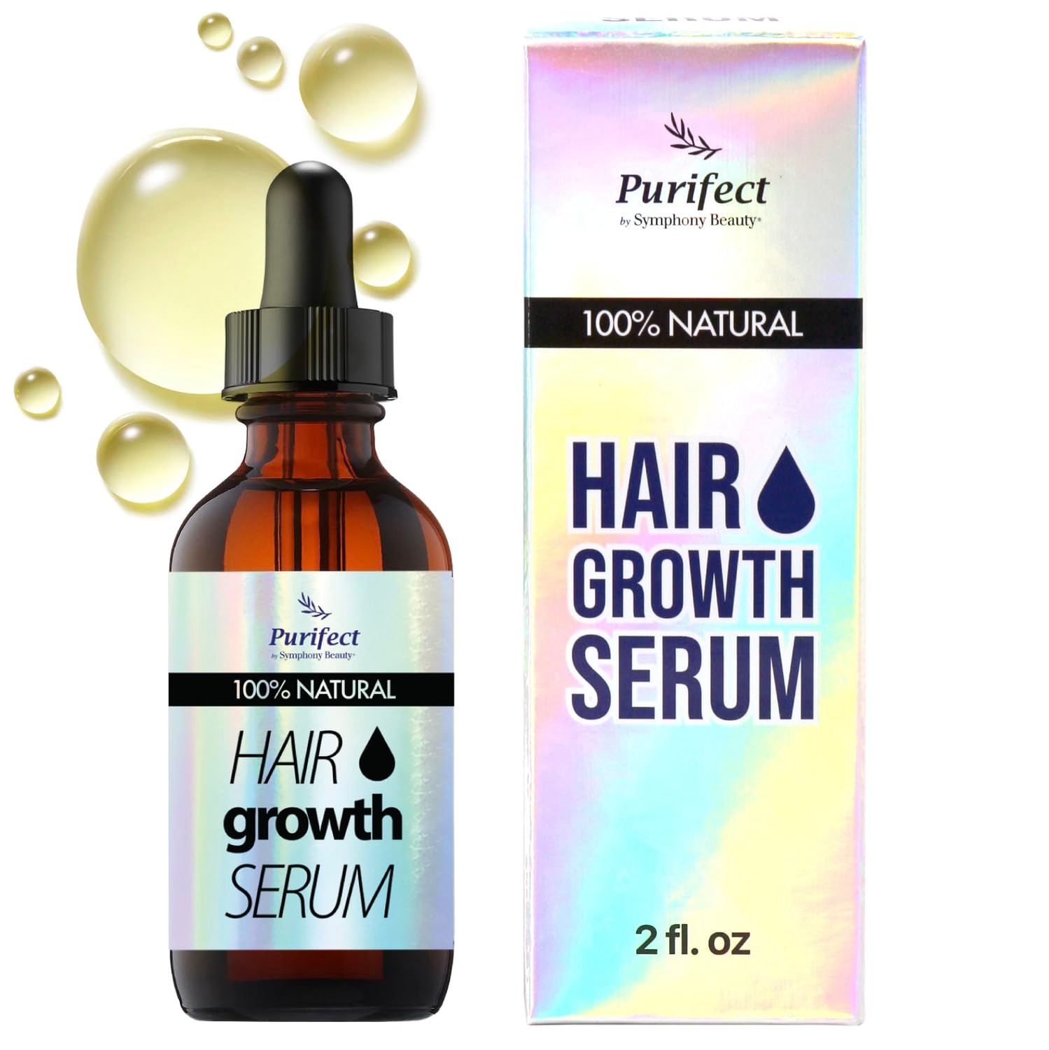 100 Natural Botanical Hair Growth Serum for Nourishing Hair Scalp and Protecting Hair loss, Moringa Camellia Rosemary Castor Tea Tree Peppermint Jojoba Blended , Made In USA (2oz)
