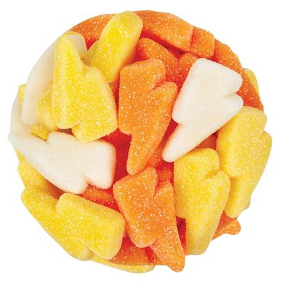 Bayside Candy Sour Gummy Lightning Bolts Candy - Bolt Shaped Gummies - Sour Fruit Flavored Candy (1LB)