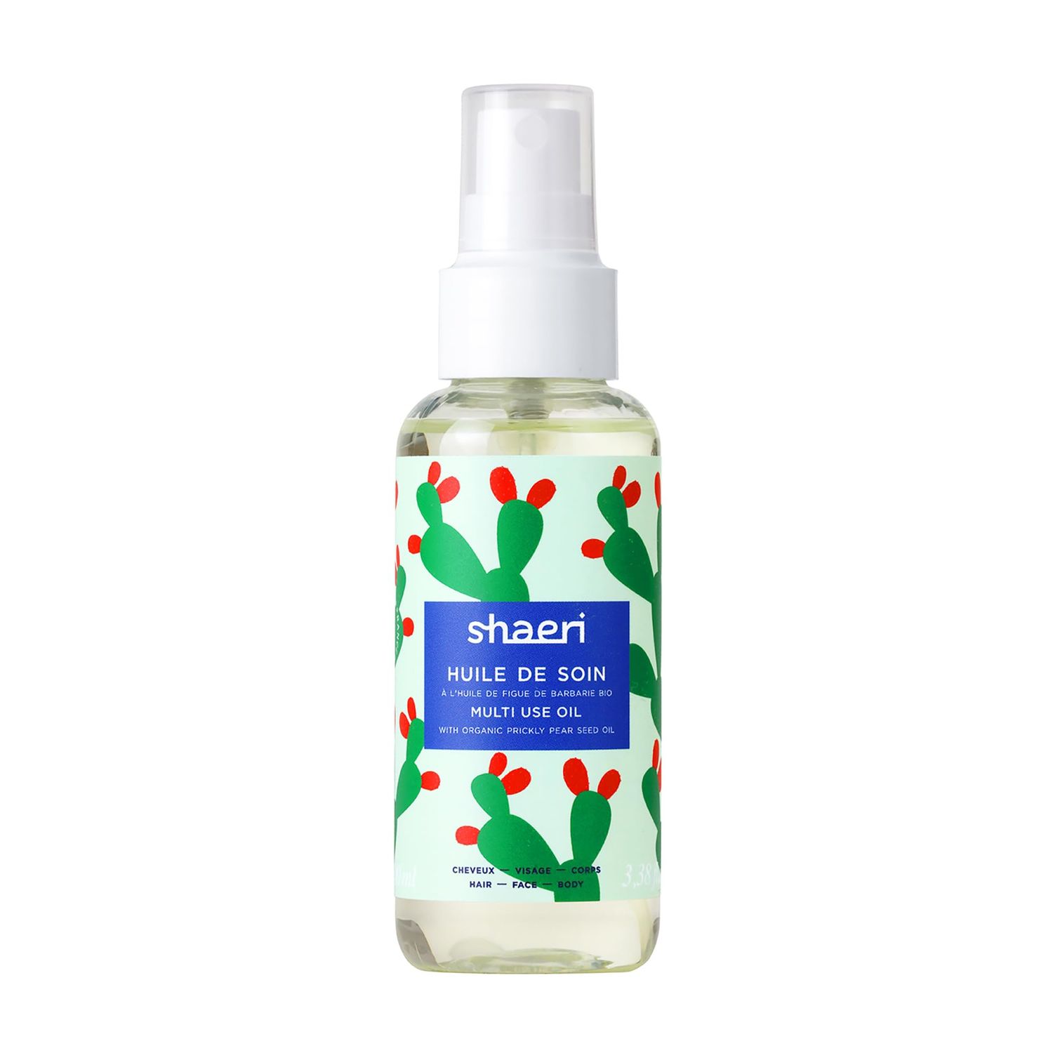 Shaeri Multi-Use Care Oil - Hair Oil for Frizzy Hair - Enriched with Sweet Almond, Macadamia Nut, Safflower Seed, Jojoba, and Prickly Pear - 3.4 oz
