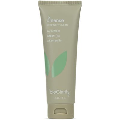 BioClarity Face Cleanser 100 Vegan, Gentle Wash with Cucumber, Green Tea, and Chamomile, for Sensitive Oily Skin. Natural Ingredients (4 Fl Oz)