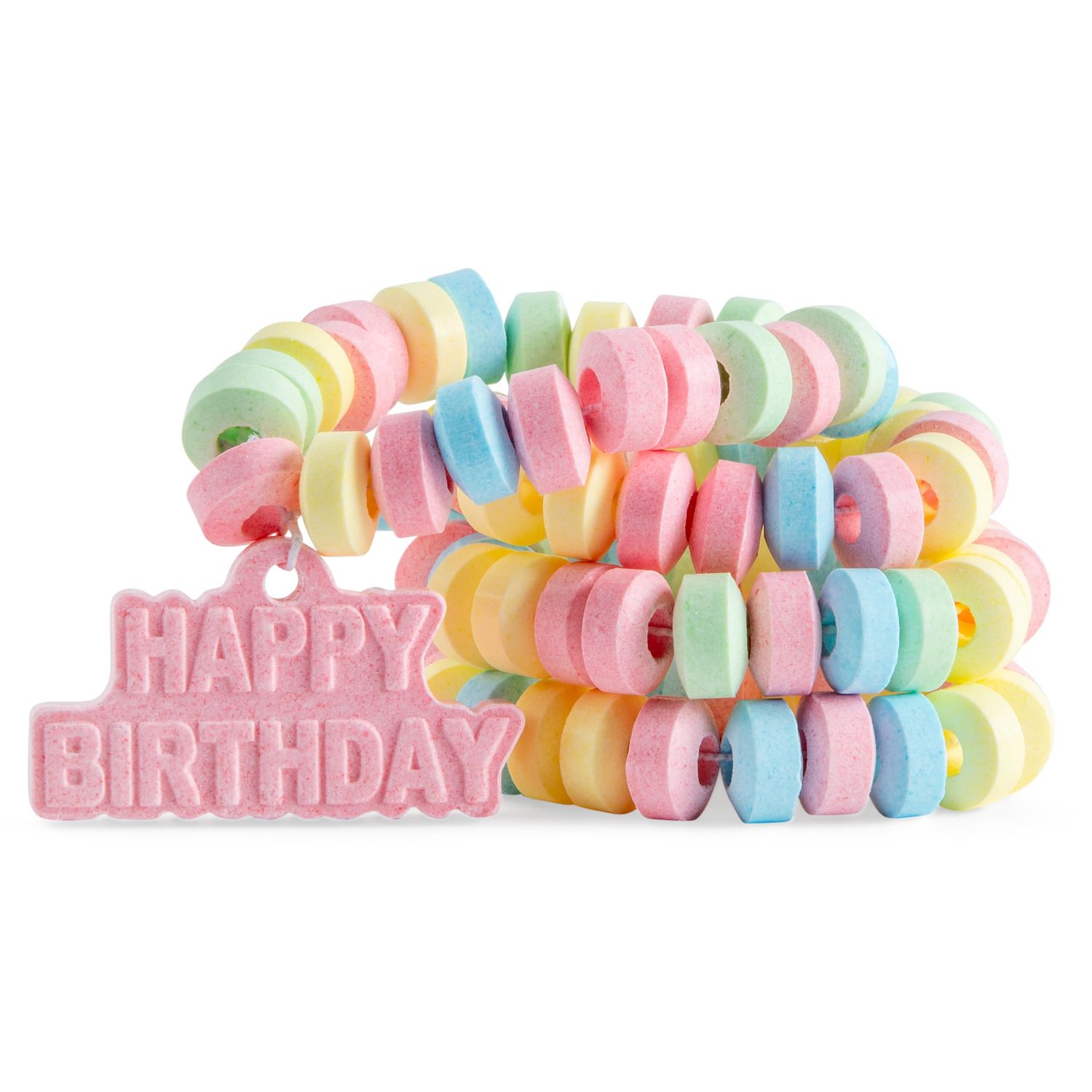 Happy Birthday Candy Bracelets - 40 ct - Individually Wrapped - Edible Party Favor, Sweet Treat for Kids Adults, Colorful Candy Jewelry, Perfect for Birthday Parties, Gifts, and Celebrations