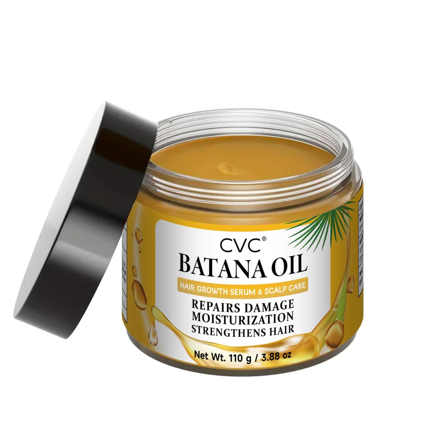 Batana Oil, Batana Oil for Hair Growth, Eliminates Split Ends, Thicker Stronger, Promote Hair Thickness, 1 Pack