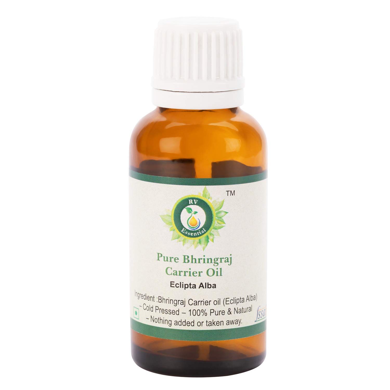 R V Essential Bhringraj Oil Eclipta Alba 100 Pure Natural Cold Pressed Bhringraj Hair Oil for Hair, Scalp, Strengthens Repairs Damaged Hair, Skin Care Rare Herb Series 15ml 0.507oz