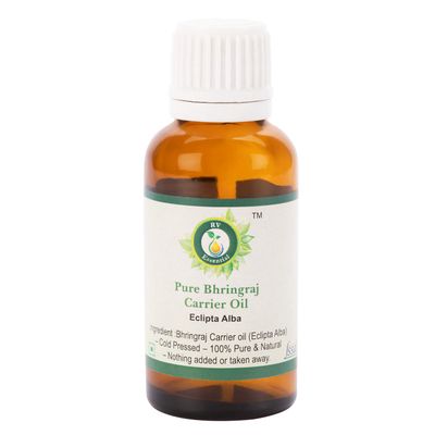 R V Essential Bhringraj Oil Eclipta Alba 100 Pure Natural Cold Pressed Bhringraj Hair Oil for Hair, Scalp, Strengthens Repairs Damaged Hair, Skin Care Rare Herb Series 15ml 0.507oz