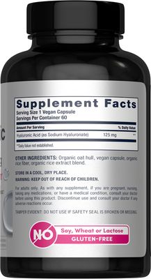 NeoCell Hyaluronic Acid, Daily Hydration for Skin Hydration Suppleness, 120mg, 60 Capsules (Package May Vary)