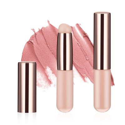 2pcs Silicone Lip and Concealer Makeup Brushes, Makeup Applicator Elastic Silicone Brush Silicone Small Concealer Brush with Dust Cap for Lip Balm, Lip Gloss, Lipstick and Concealer, Nail Art Blending