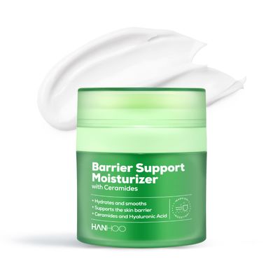 HANHOO Barrier Support Moisturizer with Ceramides, 1.7 Fl. Oz., Face Moisturizer with Ceramides and Hyaluronic Acid, Soothes Skin Barrier, Gel-Cream, For Acne-Prone Skin