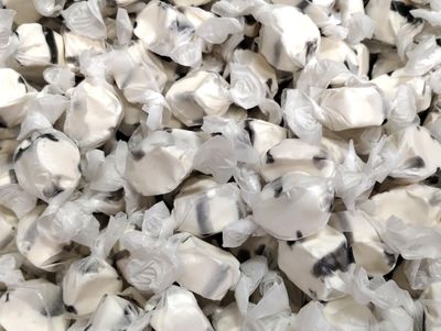 Black Licorice Salt Water Taffy -1.5 lbs of Fresh Delicious Individually Wrapped Chewy Taffy Candy