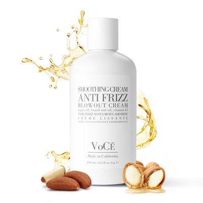 VoC Haircare - Natural Smoothing Blow Dry Cream Anti Frizz Blowout Cream with Frizz Control and Heat Protection Vegan, Non-Toxic, Cruelty-Free Haircare for Smooth, Shiny Hair (8.5 oz 250ml)