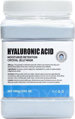 ChicNana Jelly Face Mask Peel Off Powder 650g Moisturizing and Hydrating Repair and Smooth Skin Care for Home Salon Spa (Hyaluronic Acid)