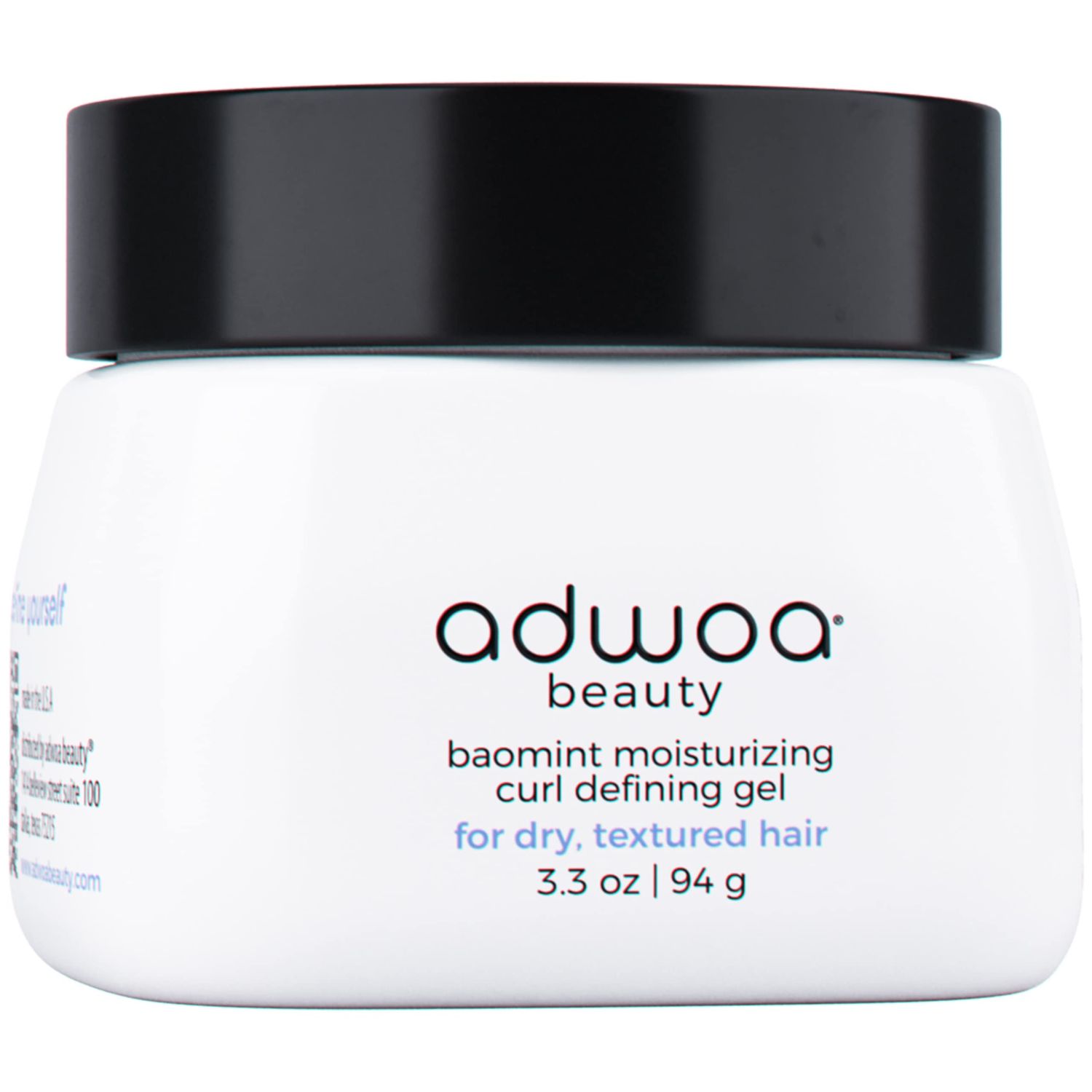 adwoa beauty Baomint Moisturizing Curl Defining Gel, with Baobab, Mint, and Rosemary Oils, Curl Enhancing Gel to aid Hair Growth, Define Curls, and Promote Shine - for Coily and Curly Hair - 3.3 oz