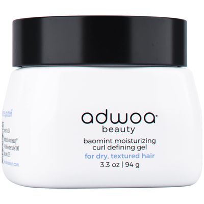 adwoa beauty Baomint Moisturizing Curl Defining Gel, with Baobab, Mint, and Rosemary Oils, Curl Enhancing Gel to aid Hair Growth, Define Curls, and Promote Shine - for Coily and Curly Hair - 3.3 oz