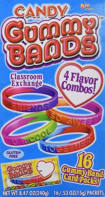 Candy Gummy Wristbands with Valentine&#39;s Card