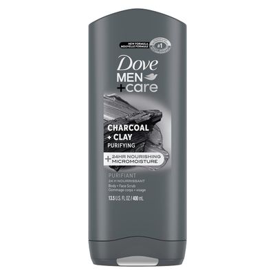 Dove MenCare Elements Body Wash CharcoalClay Effectively Washes Away Bacteria While Nourishing Your Skin 13.5 oz
