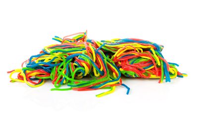 Yupik Licorice Laces, 2.2 lb (35.2 oz), Multicolored, Sweet Flavor, Chewy, Spaghetti-Like Candy, Fun Treat, Delicious Snack, Ideal for Gifting Decorating