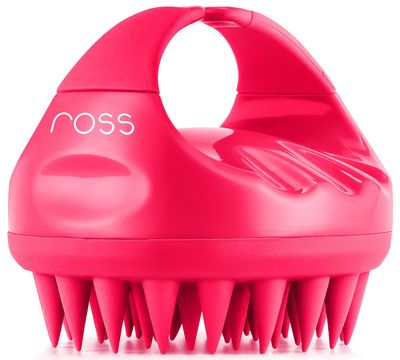 Ross Hair Scalp Massager Shampoo Brush with Soft Silicone Bristles for Anti Dandruff, Exfoliating with Scalp Care Manual Head Massager, 1 Count (Pack of 1) (Style 1, Pink)