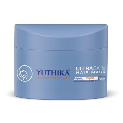 Yuthika Professional UltraCare Hair Mask for Damaged Curly Frizzy Tangled Hair Advanced Repair Formula Support Hair Growth, Scalp Hydration for Longer, Thicker, Fuller Hair for Men Women - 150 ml