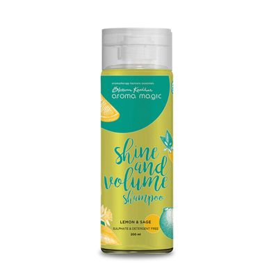 Aroma Magic Shine Volume Shampoo with Lemon Sage Adds Natural Shine, Enhance Hair Volume, Regulates Oil Fights Dandruff Sulphate-Free, Gentle Cleanser 6.76 Fl Oz (200ml)