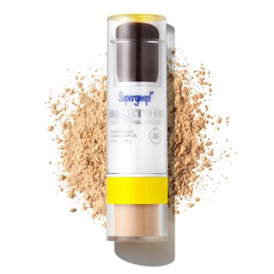 Supergoop! (Re) setting 100 Mineral Powder, Light - 0.15 oz - Makeup Setting Powder Broad Spectrum SPF 35 PA Sunscreen - With Ceramides, Olive Glycerides Coated Silica Spheres