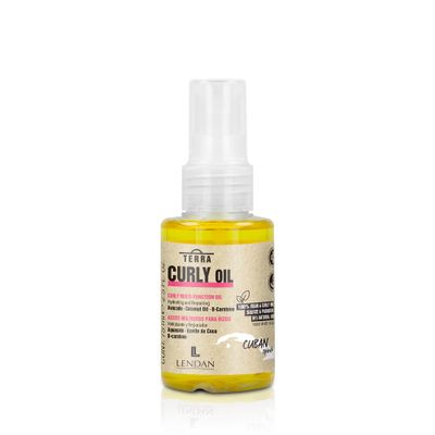 LENDAN - Hair Oil for Curly Hair - Terra Curly Oil - 75 ml - Hair Serum - With Avocado and Coconut Oil - Shine and Softness - Heat Protector - Prevents Hair Breakage - Curly Method Approved