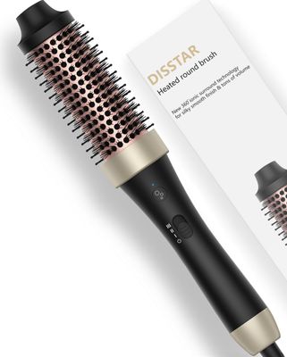 Ionic Thermal Brush Blowout Hot Brush 1.5 Inch Heat Hair Curling Brush 30s Fast Heated Round Brush Hair Styling Brush Dual Voltage Hot Curling Iron Brush for Easy Blowouts Styling
