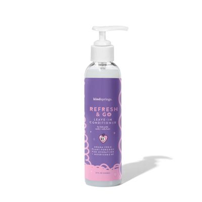 kindsprings Leave In Conditioner for Curly Hair, Kids 8 Fl Oz, Sulfate Free Detangler Cream Hair Conditioner, Ultra-Hydrating Hair Care for Dry, Coily Hair, Styling Prep Kids Conditioner