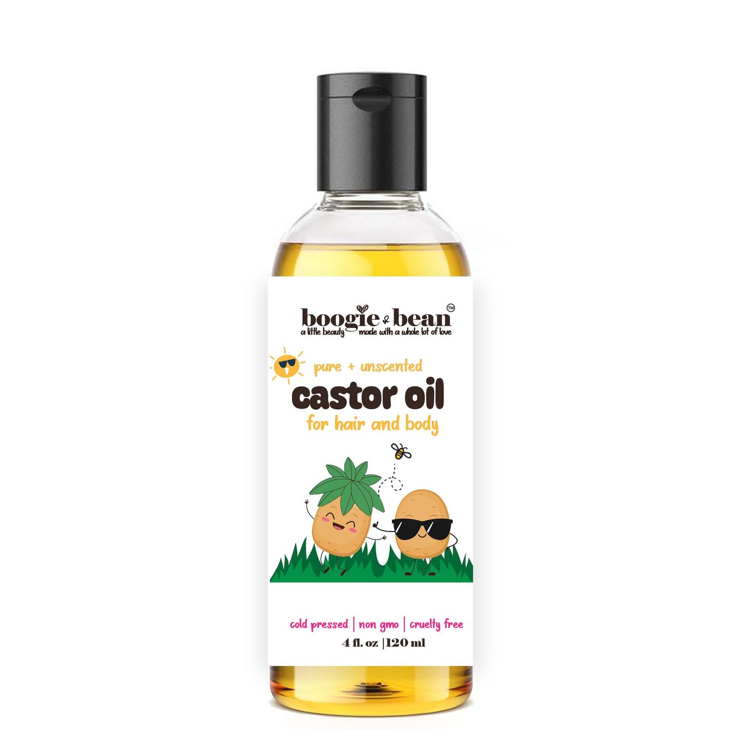 Castor Oil Cold Pressed, Pure Castor Oil, NON GMO USP, for Skincare and Baby Hair Oil for Infants, Hair Oil for Kids