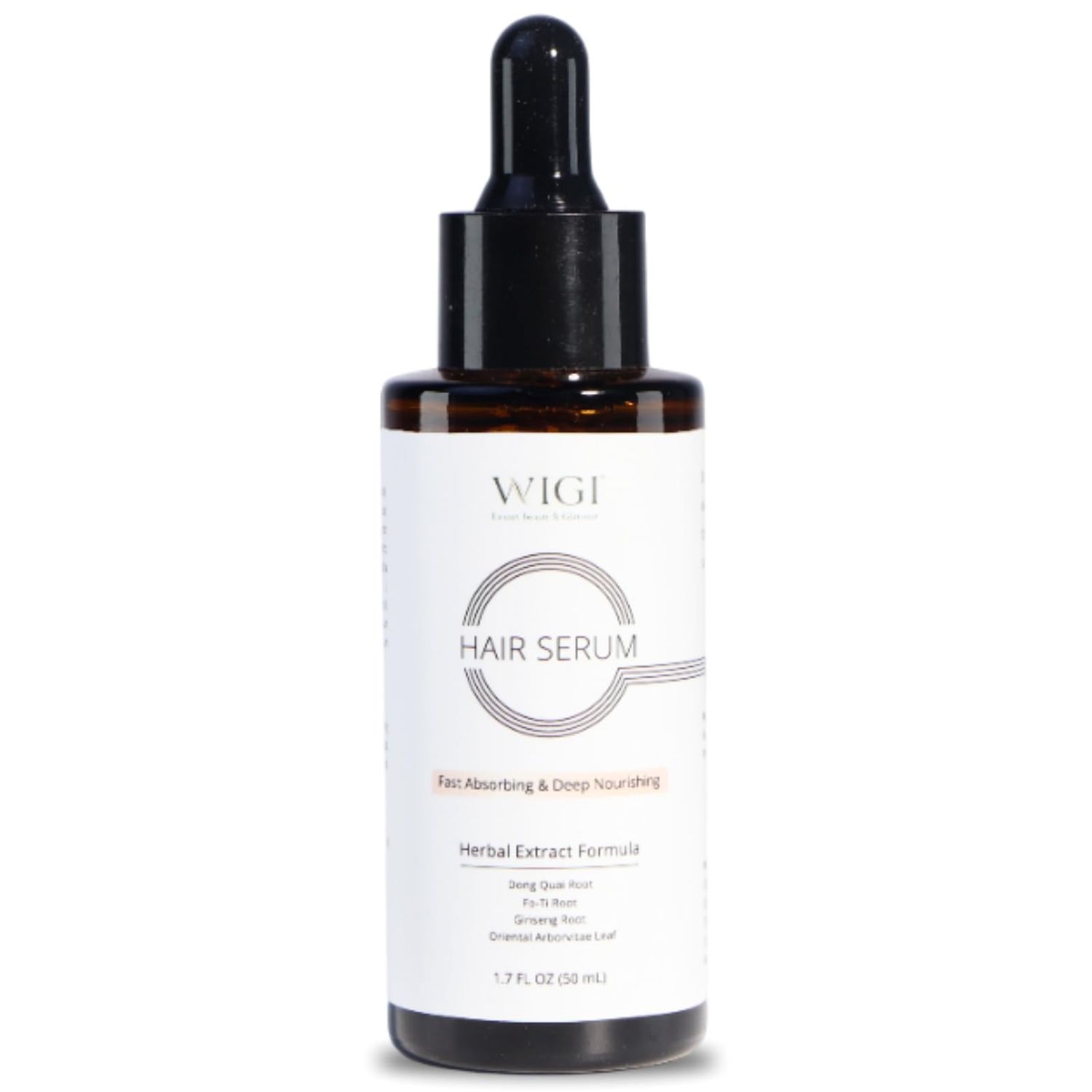 WIGI Hair Serum - Fast Absorbing, Water Based, Herbal Infused, Lightweight Non Greasy Formula for Thicker, Fuller Hair - Scalp Hair Scalp Serum for Frizzy, Damaged Hair