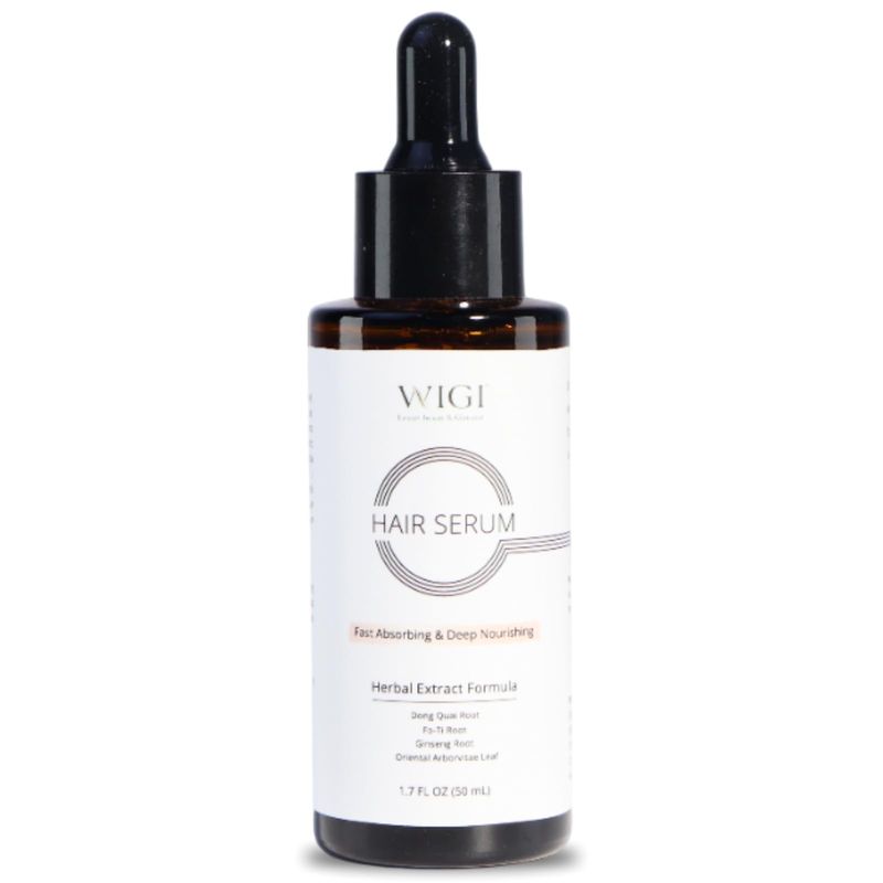 WIGI Hair Serum - Fast Absorbing, Water Based, Herbal Infused, Lightweight Non Greasy Formula for Thicker, Fuller Hair - Scalp Hair Scalp Serum for Frizzy, Damaged Hair